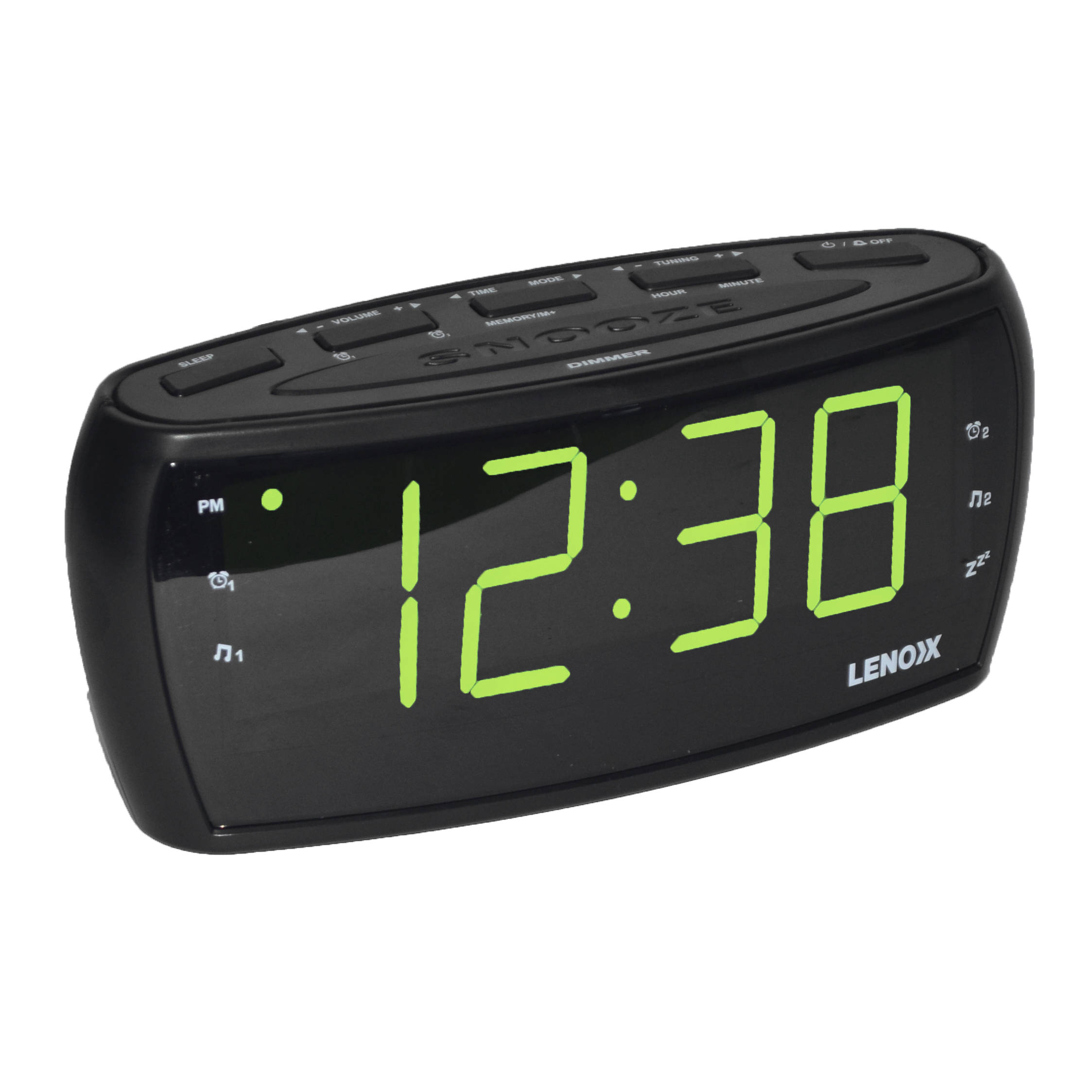 Large Number Display Clock Radio CR85 Lenoxx 1.8 INCH Radio and