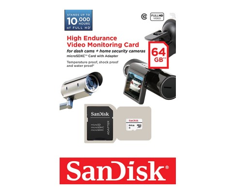 SanDisk High Endurance MicroSD Card - SDSQQNR-064G-GN6IA