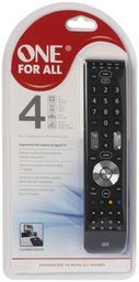 FREE SHIPPING  Sent Same Business Day 4 IN 1 One For All LEARNING REMOTE CONTROL URC7140 Universal remote control for operating TV, Satellite, Cable, Foxtel iQ, iQ2, Freeview set top boxes, DVD.