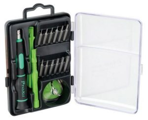 PHONE DISASSEMBLY TOOL KIT 17 PIECE , SD-9314 17 in 1 Tool Kit is a professional, portable and complete kit. Perfect fit for Apple products, also allows opening of many other devices as well without any damage.