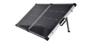 FREE DELIVERY N1130F • 130W 12V Folding Portable Solar Panel POWERHOUSE, portable folding solar panel system (130W mono-crystalline type) for camping and caravans.