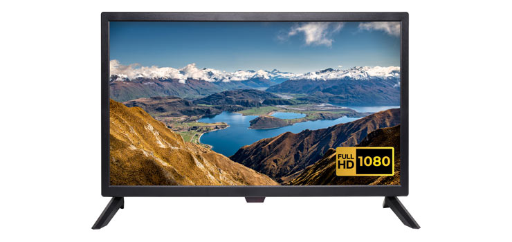 S8866 This 23.6” wide screen full HD TV is designed for 12V vehicles, 4WDs, caravans and campers. It is easily wall mountable with VESA 75x75mm mounting points. The LCD panel offers 1080p HD resolution with in-built HD DVBT tuner. Antenna input, HDMI/AV inputs, 3.5mm audio, plus USB (for PVR recording) are available on the rear. Includes magnetic base antenna with booster, mains power supply and remote control.